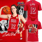 Caitlin Clark USA Basketball Women’s World Cup 12 Tribute Tee Shirt