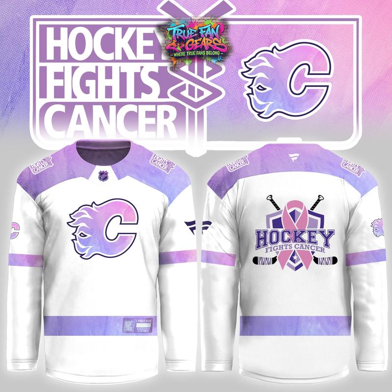 Calgary Flames Hockey Fights Cancer 2026 Hockey Jersey