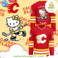 Calgary Flames Hello Kitty 50th Anniversary Red Hockey Jersey
