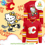 Calgary Flames Hello Kitty 50th Anniversary Red Hockey Jersey