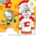 Hello Kitty Calgary Flames 50th Anniversary White Hockey Jersey