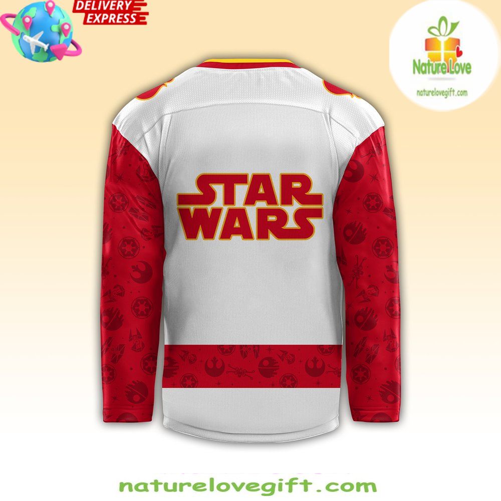 Star Wars Calgary Flames Hockey Jersey Game Night