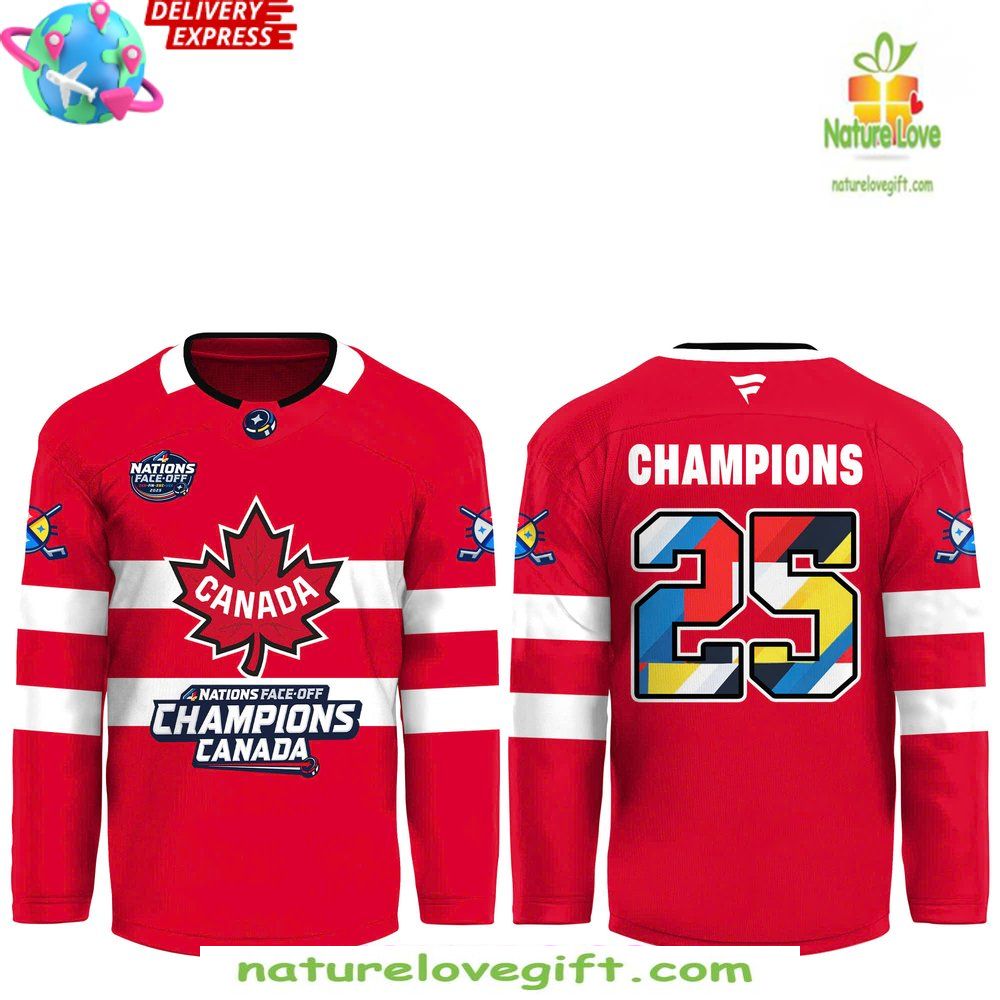 Canada Hockey Jersey 2026 4 Nations Face Off Champions Fanatics Steel