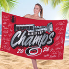 Carolina Hurricanes 2026 Stanley Cup Champions Rectangle Beach Towel – TMTHU6823