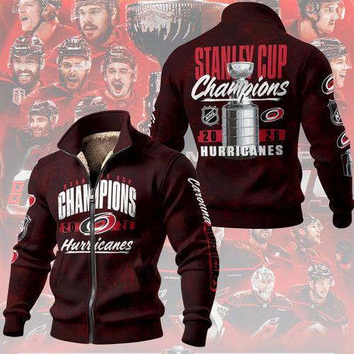 Carolina Hurricanes 2026 Stanley Cup Champions Thick Knit Fleece Jacket – TMTHU6828