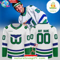 Hartford Whalers Hockey Jersey Carolina Hurricanes Throwback