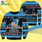 Carolina Panthers Merrykissmyass Funny Santa Claus Christmas Ugly Sweater