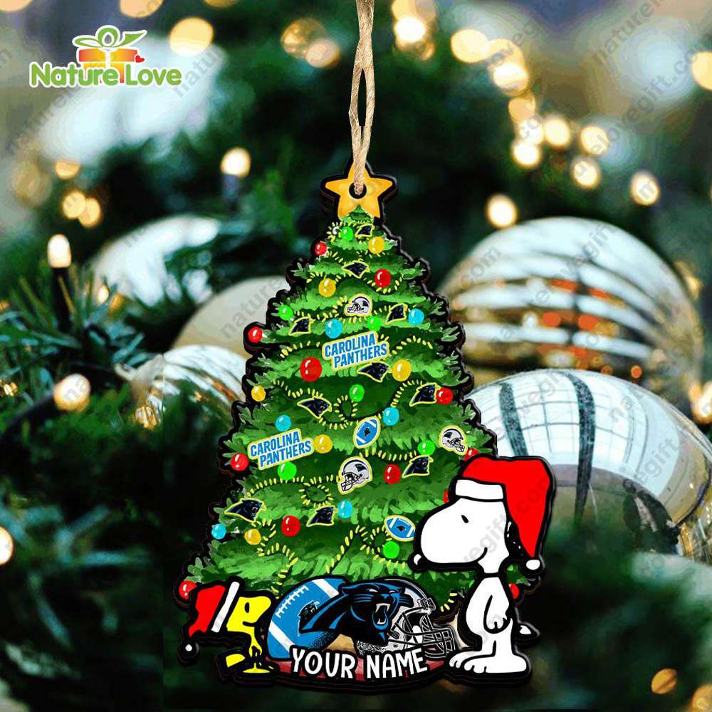 Carolina Panthers Snoopy Peanuts Custom Christmas Ornament Xmas Tree Decorations