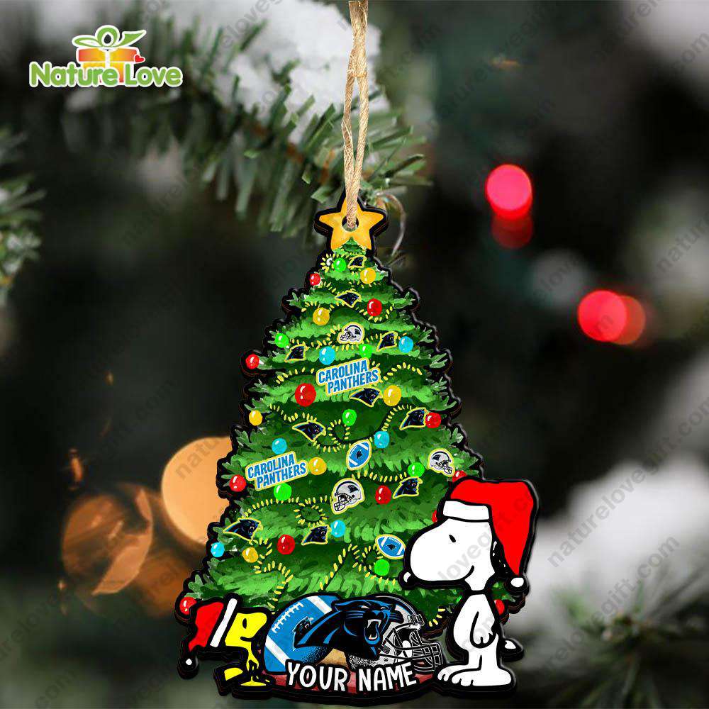 Carolina Panthers Snoopy Peanuts Custom Christmas Ornament Xmas Tree Decorations