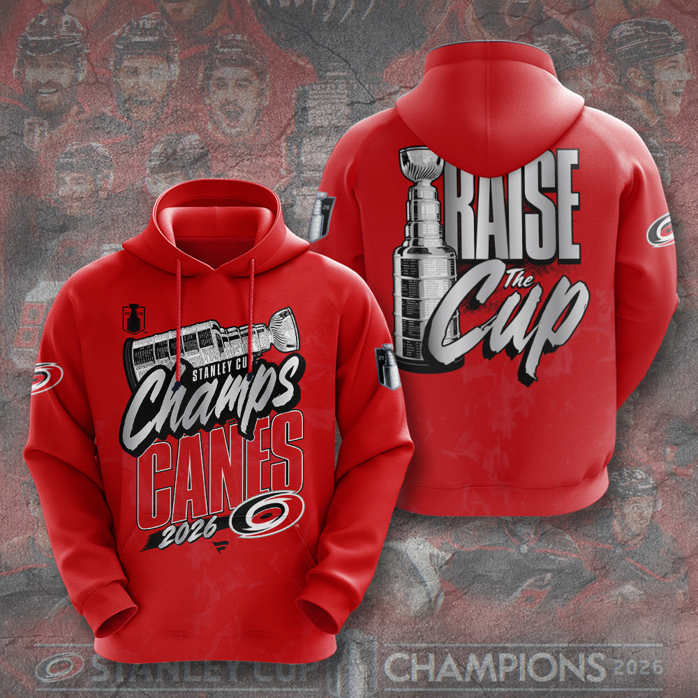 Carolina Hurricanes 2026 Stanley Cup Champions 3D Apparel – GNE7030