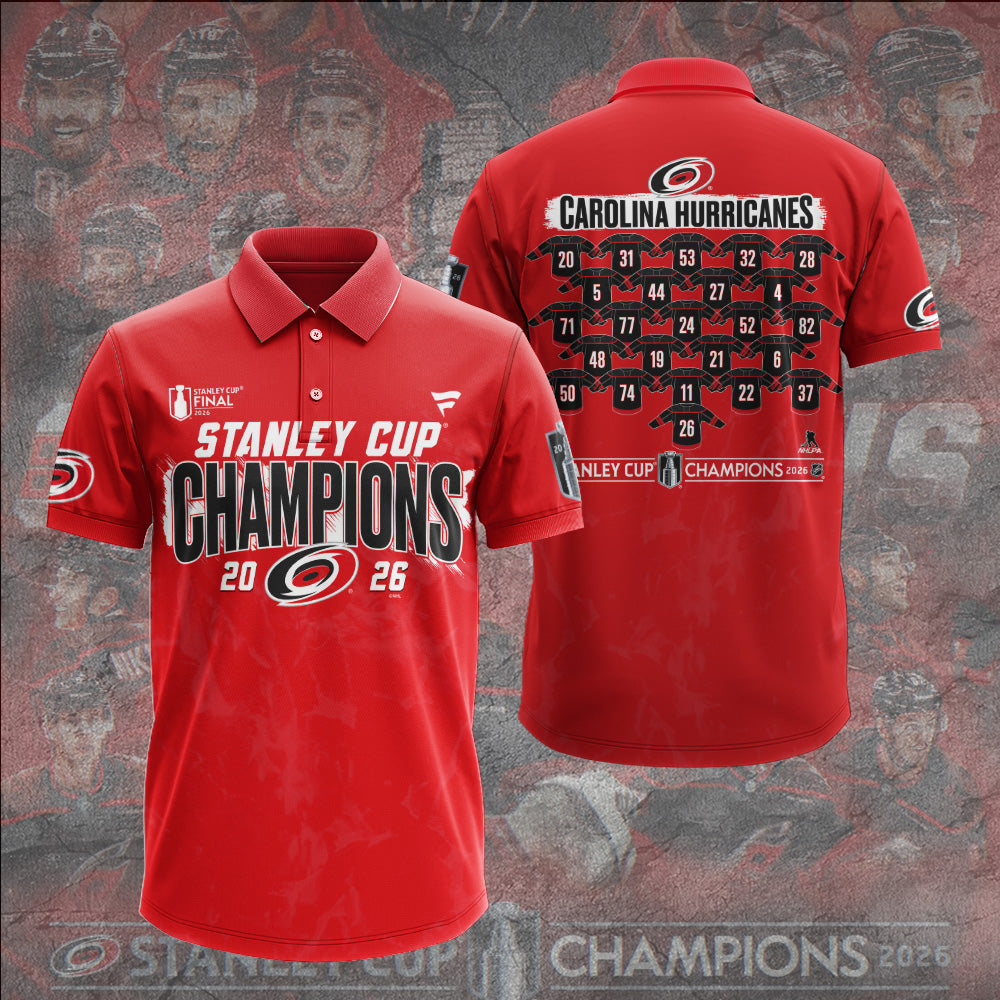 Carolina Hurricanes 2026 Stanley Cup Champions 3D Apparel – GNE7034