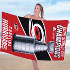 Carolina Hurricanes Stanley Cup Champions 2026 Rectangle Beach Towel – TANTN23650