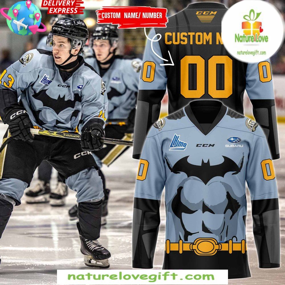 Charlottetown Islanders Batman Game Worn Jersey Special Edition