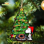 Chicago Bears Snoopy Peanuts Custom Christmas Ornament Xmas Tree Decorations