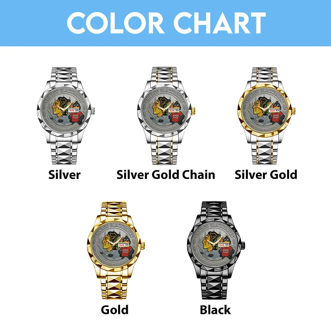 Chicago Blackhawks 100th Anniversary 2026 Alloy Luxury Quartz Watch – TANTN16098