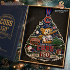 Chicago Cubs 150th Anniversary Tree Christmas Ornament