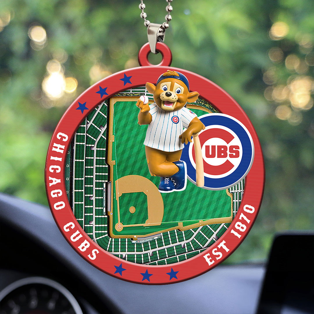 Chicago Cubs Custom shape 2-sided Acrylic Car Ornament – HOATT13036