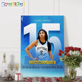 Chicago Sky Angel Reese Consecutive Double Double Basketball Wall Art Poster Canvas