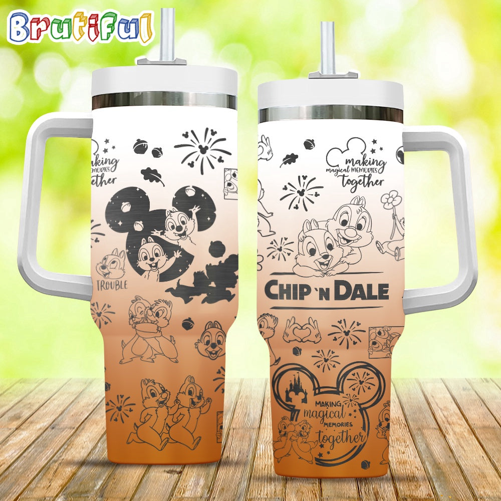 Chip’n Dale Making Magical Memories Together Stanley Tumbler 40oz, Disney Stanley Tumbler