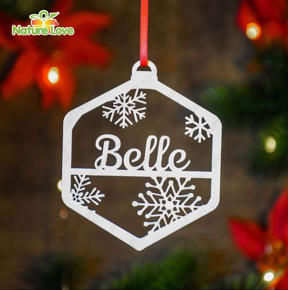 Christmas Tree Ornaments Family Name Personalized Xmas Gift