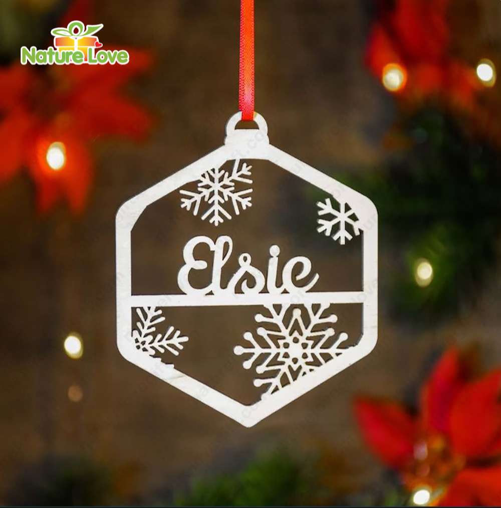 Christmas Tree Ornaments Family Name Personalized Xmas Gift