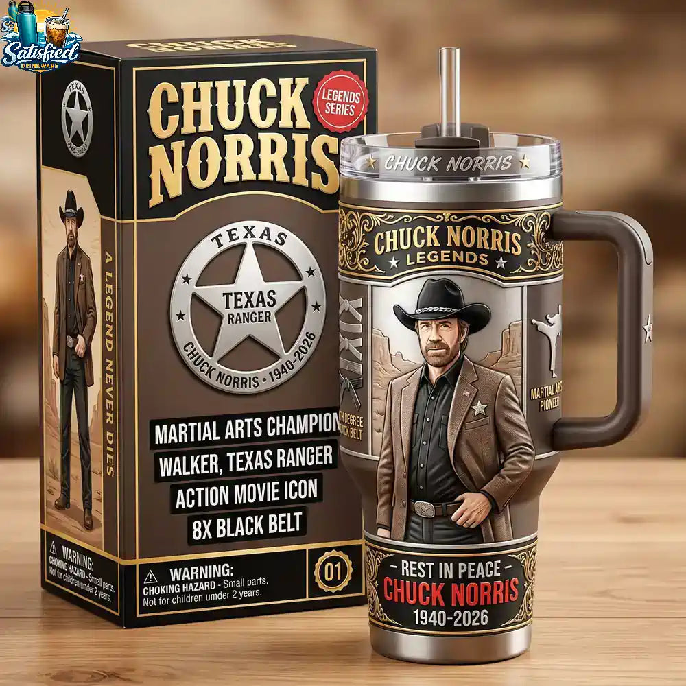 Chuck Norris Legends Series Memorial Tumbler With Handle