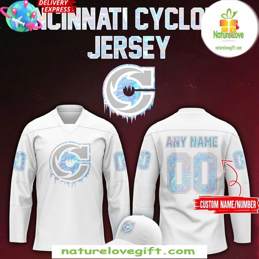 Cincinnati Cyclones Hockey Jersey Ice Blue Special Edition