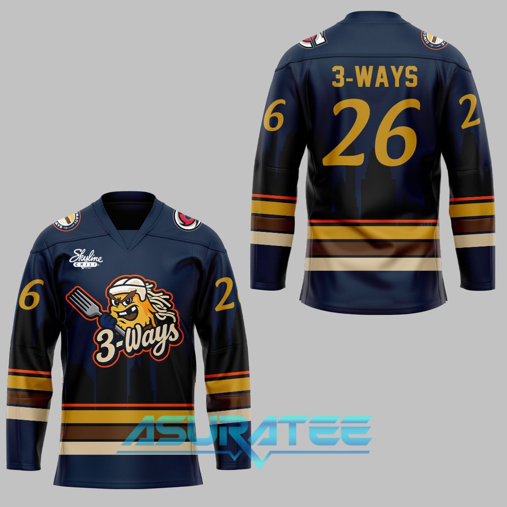 Cincinnati Cyclones x Skyline Chili 3 Ways Special Hockey Jersey