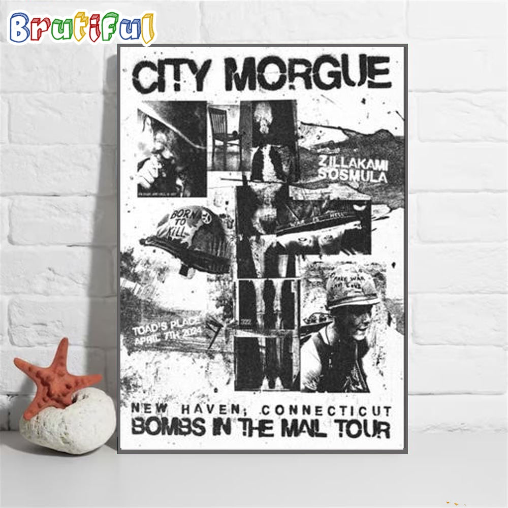 City Morgue Toad’s Place New Haven Ct April 2024 Wall Art Poster Canvas