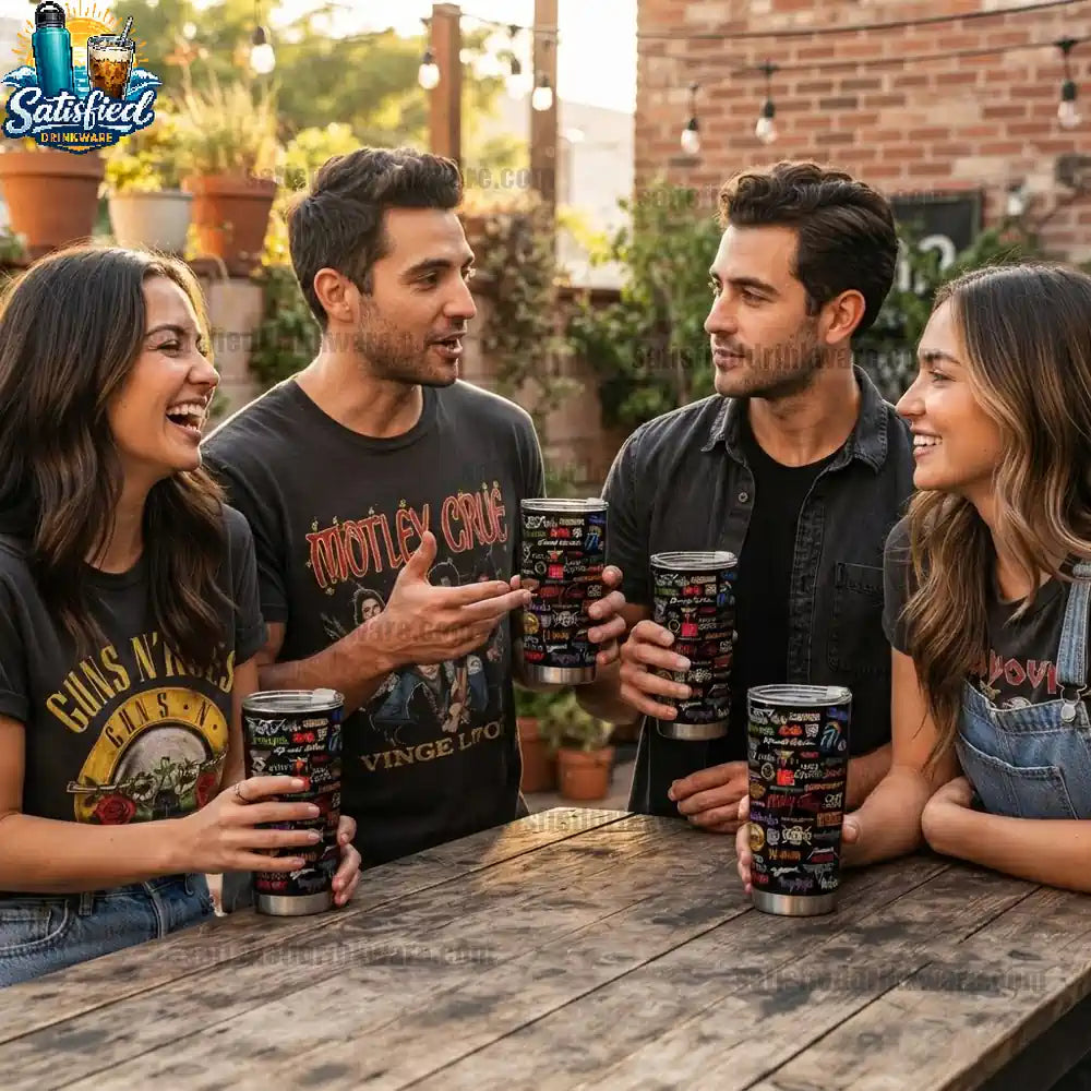 Classic Rock Band Logos Stainless Steel Tumbler
