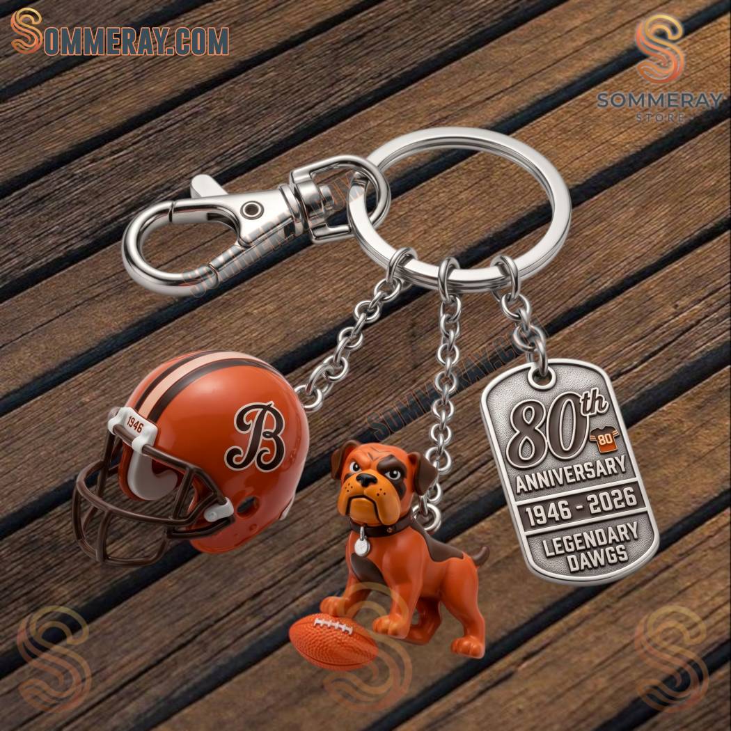 Cleveland Browns 80th Anniversary Legendary Dawgs Keychain
