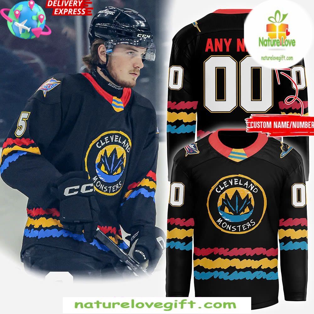 Cleveland Monsters 2026 Kids Hockey Jersey Babies Childrens Night
