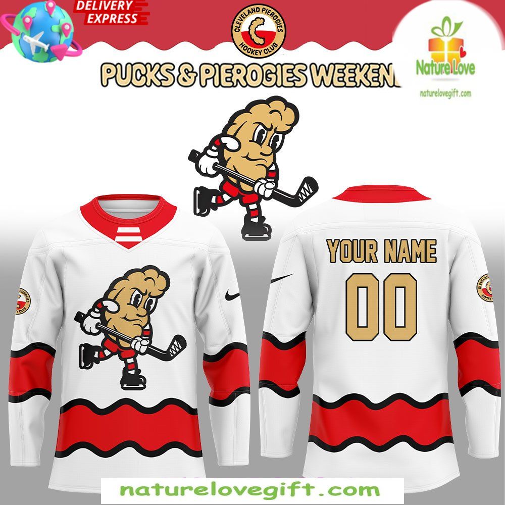 Cleveland Monsters Hockey Jersey Pucks Pierogies Weekend Special