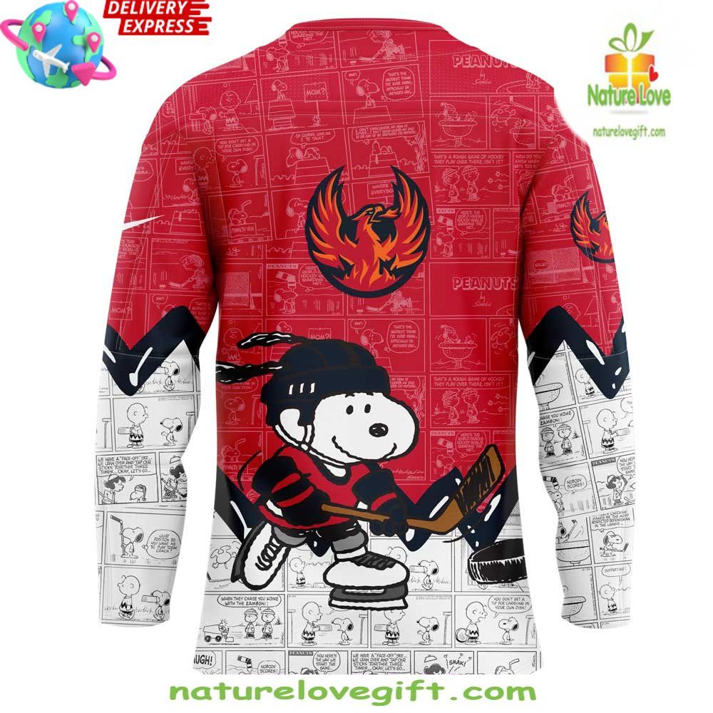 Peanuts Hockey Jersey Coachella Valley Firebirds 75th Anniversary