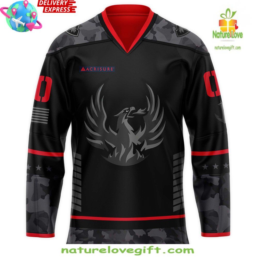 Firebirds Hockey Jersey Coachella Valley Stealth Fighter Military