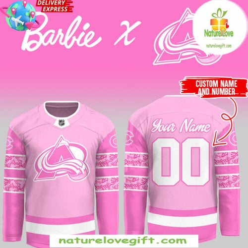 Colorado Avalanche Barbie Night 2026 Jersey Hockey Fan Gear