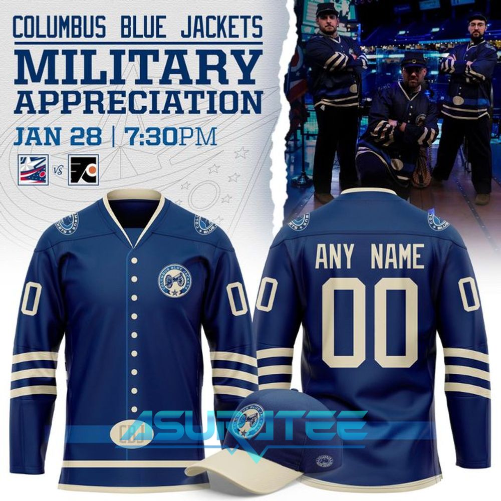 Columbus Blue Jackets 2026 Military Appreciation Night Hockey Jersey