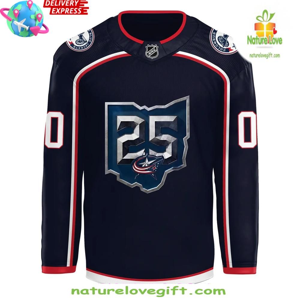 Columbus Blue Jackets 25th Anniversary Hockey Jersey NHL Fan Gear