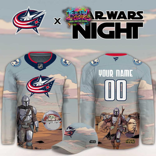 Columbus Blue Jackets Star Wars Night 2026 Limited Personalized Hockey Jersey