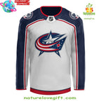 Columbus Blue Jackets Chill Guy White Hockey Jersey NHL Fan Gear