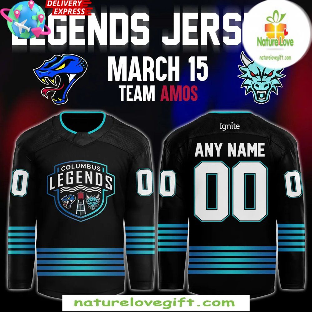 Columbus River Dragons 2026 Legends Night Hockey Jersey