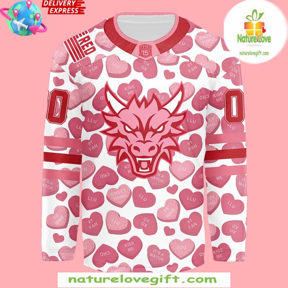 Columbus River Dragons Valentine Jersey Auction Hockey Jersey