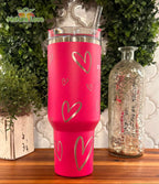 Custom 40oz Laser Engraved Tumbler with Name Valentines Day Gift
