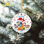 Custom Christmas Bingo Bluey Ornament Family Christmas Decorations