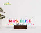 Custom Desk Name Plate for Principal Personalized Acrylic Plaque Back To School Gift
