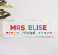 Custom Desk Name Plate for Principal Personalized Acrylic Plaque Back To School Gift