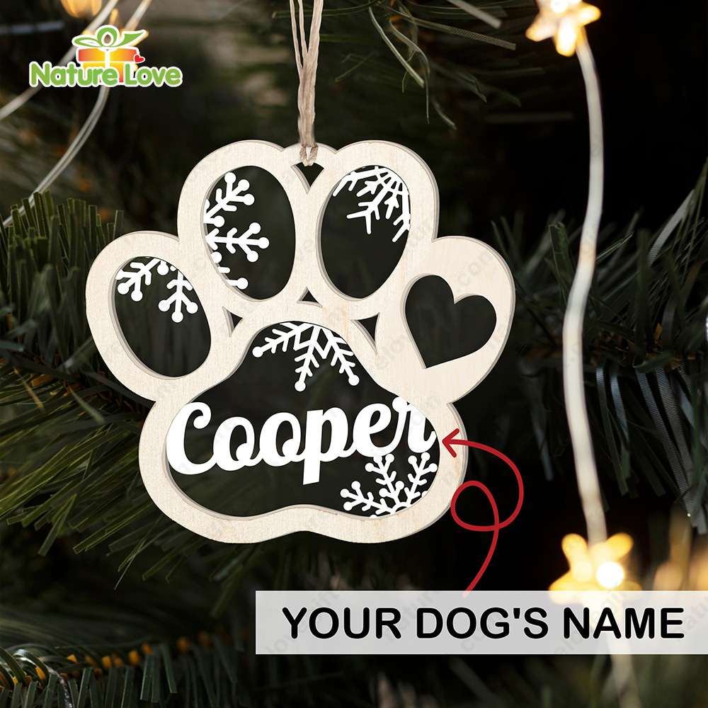 Custom Dog Christmas Ornament Personalized Pet Ornaments Xmas Gift for Dogs Lover
