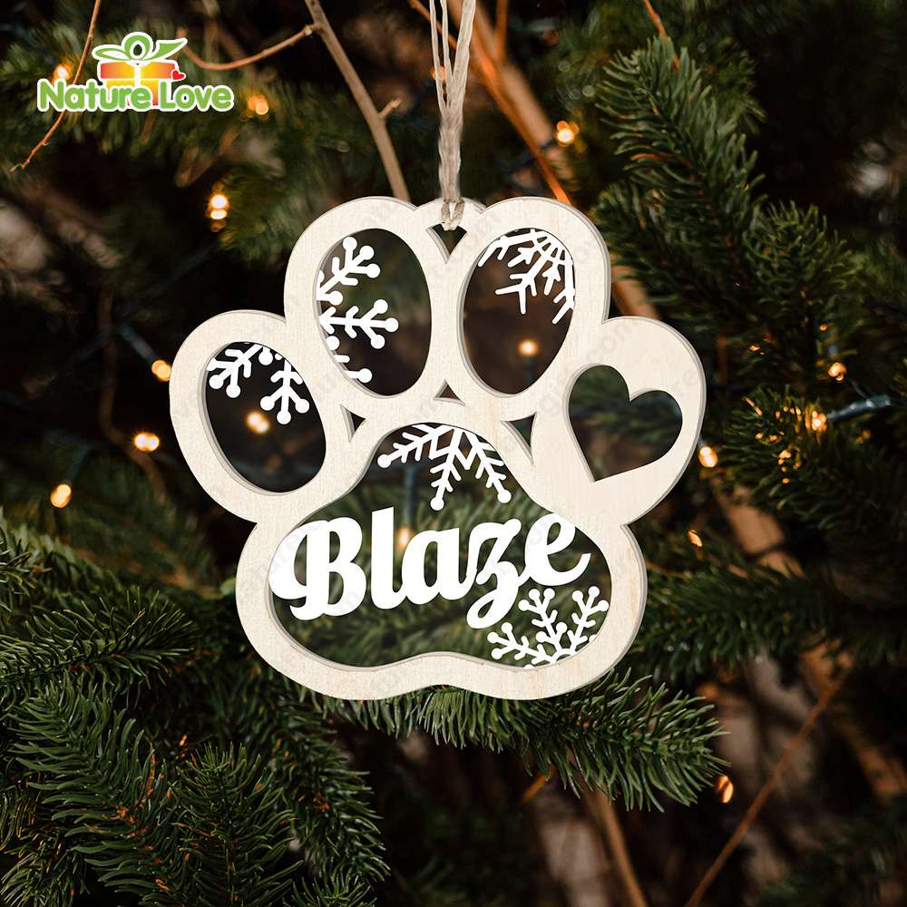 Custom Dog Christmas Ornament Personalized Pet Ornaments Xmas Gift for Dogs Lover