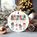 Custom Name Christmas Bluey Ornament for Family Xmas Decorations