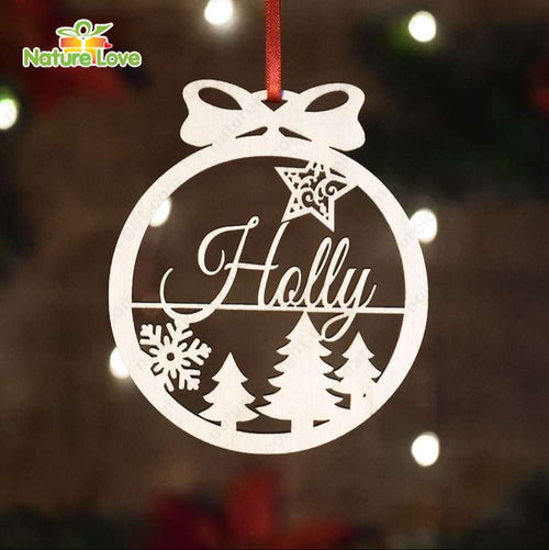 Custom Name Christmas Ornaments For Family Xmas Tree Decorations